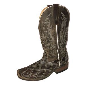 Anderson Bean Mens Horse Power 10.5 D Patchwork Cowboy Boots Sabotage HP1082